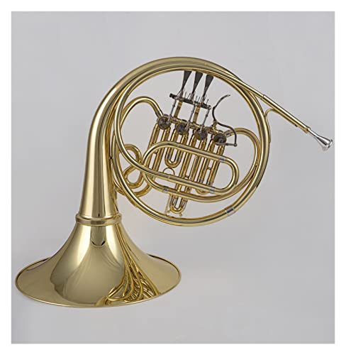 Alfaal Professional B Flat Four-Button Single Row Lacquered Gold Horn Suitable For Brass Band Professional French Horn #TOP5