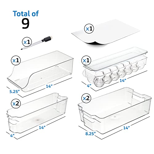 Storagebud Fridge Organizer - 6 Pieces Refrigerator Organizer Bins - Pantry Organization And Storage For Fridge & Refrigerator- Bpa Free Freezer Organizer Bins #TOP5