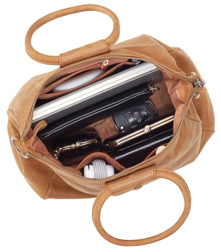 Image of HOBO Sheila Medium Leather Satchel, Crossbody Bag for Women with Top Handle
