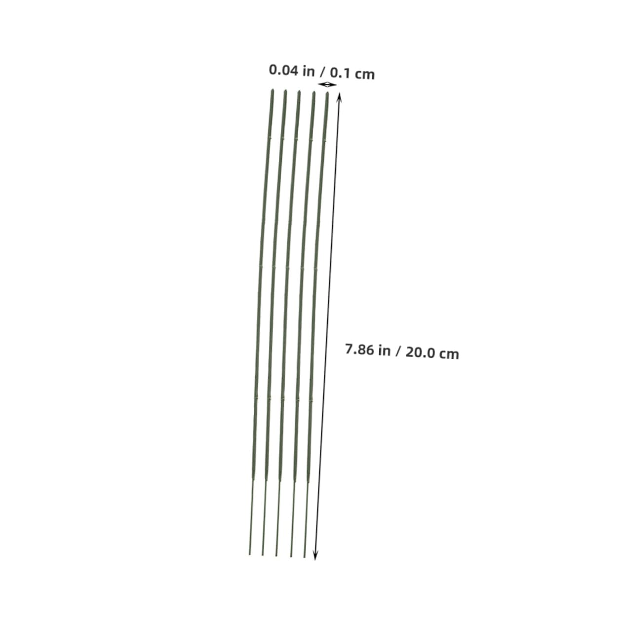 Homoyoyo Artificial Flower Rods 100pcs Green Floral Stems Bendable Wire for DIY Projects