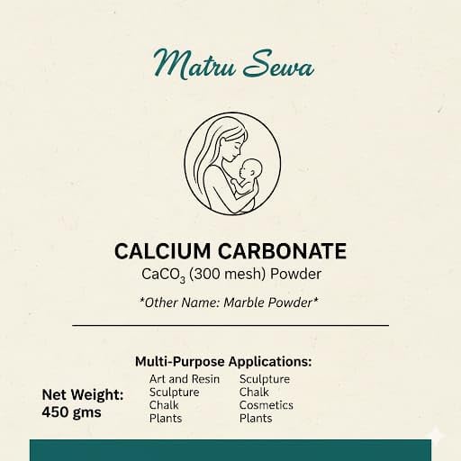 White Marble Dust 450gm,Calcium Carbonate Powder for Artistic Paints, Plaster, Modeling & Home DIY Projects-image-25