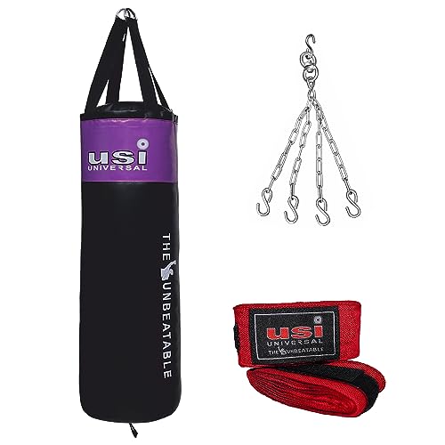 Kit de boxe pour adultes avec sac de frappe 626N non rempli et chaîne à 4 pieds