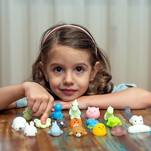 Nutty Toys Mochi Squishies - 20 Soft & Cute Kawaii Squishy Animals, Top Classroom Prizes Bulk Deals Pinata & Egg Filler, Gifts For Teens Kids Adults 2023, Best Boys & Girls Easter Basket Stuffers Idea #TOP1