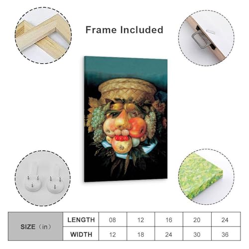 Impression Toile Arcimboldo Tête Composable Décoration Exquise - 4