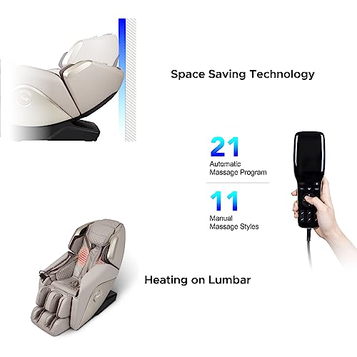 Titan Osaki 3D Elite 3D Massage Intelligent Voice Control Full Body Reclining Zero Gravity Heated Massage Chair With Specialized Foot Roller And Calf Roller (Black) #TOP6