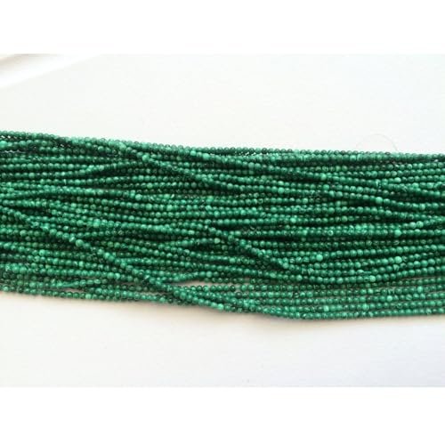 Perles malachite vertes 2mm pour création de bijoux faits main DIY - 4