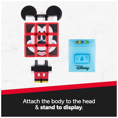 Image of Rubik's Cube Mickey Mouse Disney Cuber, Problem-Solving Challenging Brain Teaser Collectible Fidget Toy for Puzzle Lovers & Disney Fans Ages 8 and up