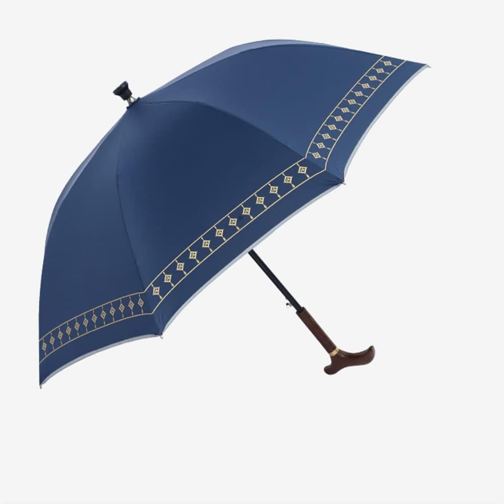 Walking Cane Umbrella, 2-in-1 Windproof Walking Sticks Crutch Umbrella, Portable - Lightweight Umbrella Cane, Men and Women Support Stability Aid,Blue,83cm/33inch