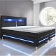 Boxspringbett 140×200 Juskys Norfolk mit LED-Beleuchtung