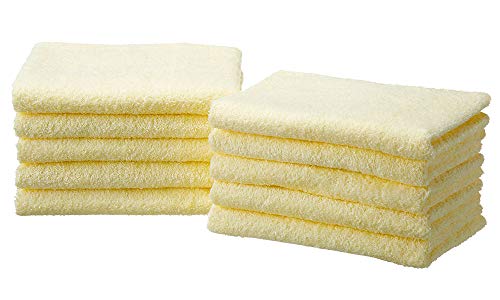 ホテル ロング 10枚セット ロングフェイスタオル 日本製 泉州タオル(約32×100cm) ライトイエロー