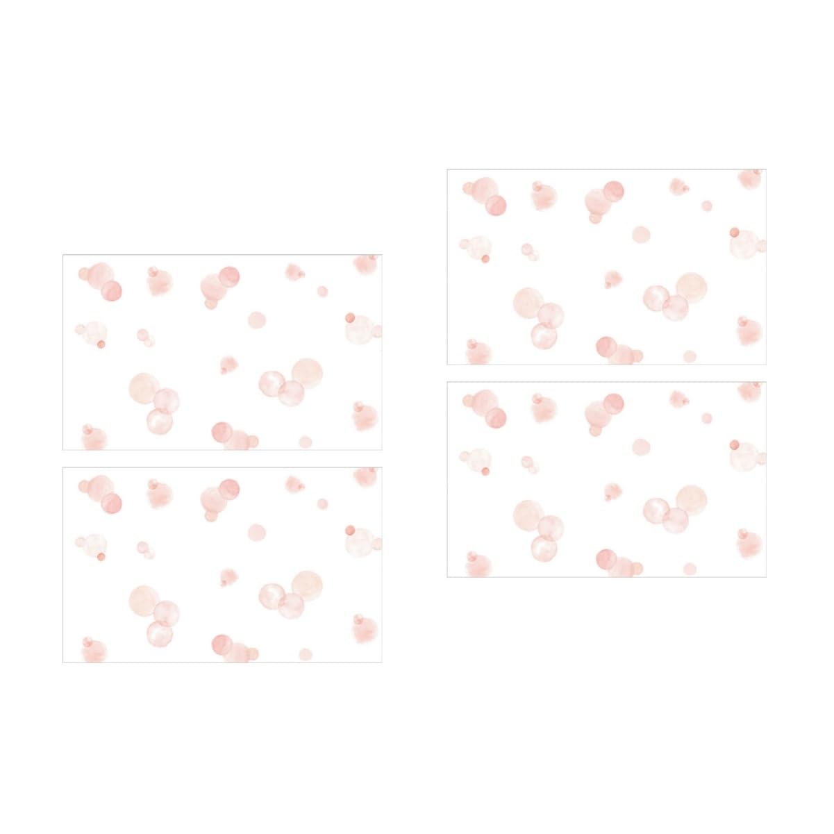 Toyvian 4pezzi Adesivi Murali Rosa Pois Decorazioni Per Camera Dei Facili Da Applicare e Rimuovere Atmosfera Per Stanza Gioco e Nursery
