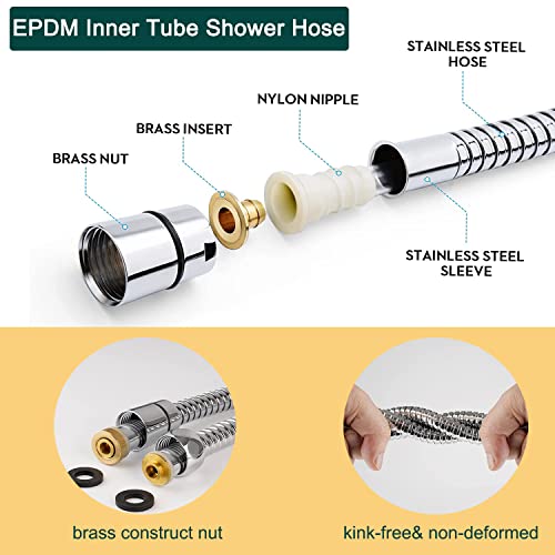 Moselny Sink Faucet Sprayer Attachment , Faucet Shower Sprayer With 59” Stainless Steel Hose For Hair Washing&Pet Shower For Bathroom Bathtub, Kitchen Faucet,Garden Tub,Utility Laundry Tub #TOP5