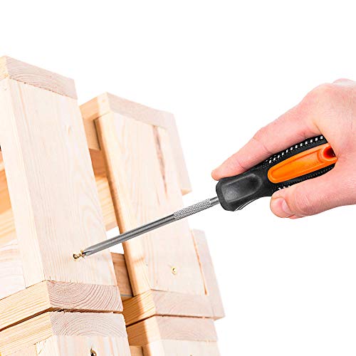 Tuulkit 665pc Wood Screw Assortment Set - Pozidrive Screw Set Includes assorted Countersunk Wood Screws, Plastic Wall Plugs with Anti-rotating Fins, Stainless Steel Hook, Washers