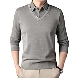 [JHIJSC] ポロシャツ メンズ 長袖 秋冬 無地 裏起毛 カジュアル おしゃれ 大きいサイズ (JP, アルファベット, XL, カーキ)