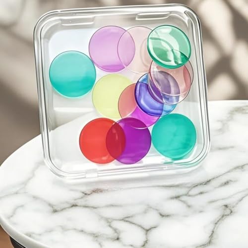 Image of Press on Nail Storage Set, 12 pcs Large 3.4 inch Boxes, 60 pcs Upgrade Adhesive Tapes, Clear Organizer with 2 Dividers