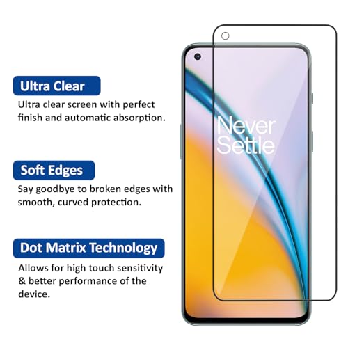 Image of AIBEX Tempered Glass for OnePlus Nord 2 5G / OnePlus Nord CE 5G | 9H Hardness | Anti-Glare & Anti-Fingerprint | Water Resistant | Edge-to-Edge Full Screen Protector | Bubble-Free Installation