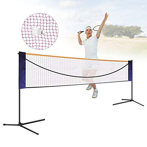 Jiabailie 20FT Badminton Net,Portable Tennis Net,Adjustable Height Badminton Net with Stand,Volleyball Training Court Sports Tool with Carry Bag,Easy Setup for Indoor and Outdoor Play - Thumbnail 7