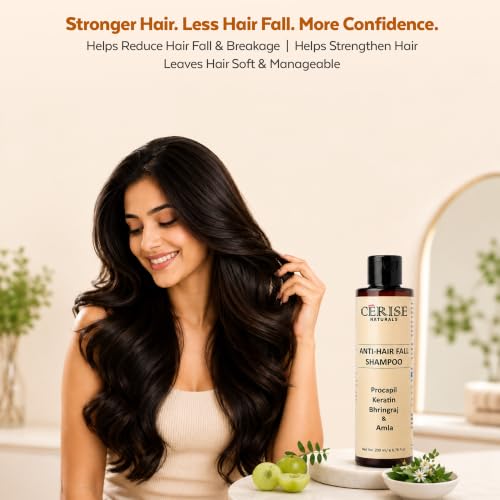 Image of Anti Hair Fall Shampoo with Pro-Vitamin B5, Procapil, Keratin, Bhringraj & Amla | Strengthening Shampoo for Men & Women | Herbal Scalp Care for Strong, Healthy Hair | Sulphate & Paraben Free | 400ml