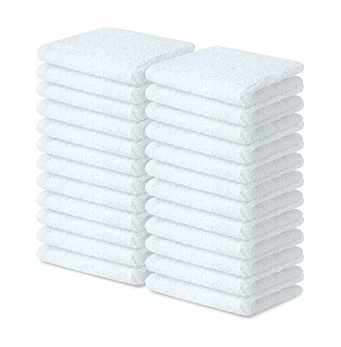 Zuperia 100% Cotton Luxury Bath Wash Cloths 60 Pack - Highly Absorbent Soft Washcloths For Face- Gym Towels, Hotel Spa Quality, Reusable And Multipurpose Towels 12 X 12 Inches (White) #TOP6