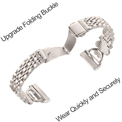 Bling Love Clover Bands For Women Compatible With Versa 4/Versa 3/Sense 2/Sense Stainless Steel Adjustable Replacement Strap.