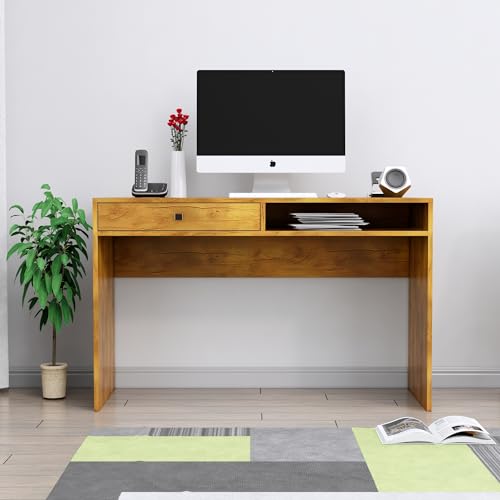 Image of Bniture Wooden Study Table for Home | Engineered Wood Study Table with Storage Shelf & Drawer | Multi Purpose Computer Desk for Writing & Study | Laptop Table for Study Room & Office | Giant Wood