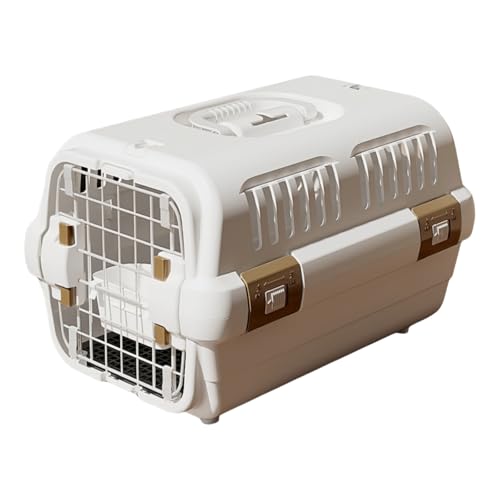 Ziqiangbuxi ペットキャリー 猫 キャリーケース 小型犬用クレート ペットキャリーバッグ 天窓付き 航空輸送対応ペットキャリーケース 通気性&組立簡単 ケージアウトボックス キャンピングキャリー おむつボード完備 旅行 グッズ ハウス 散歩 (j