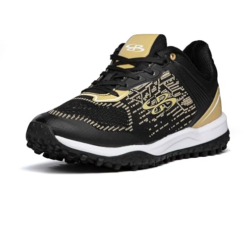 Boombah Viper Pureknit Men's Turf - Status - Black/Vegas Gold - Size 11.5