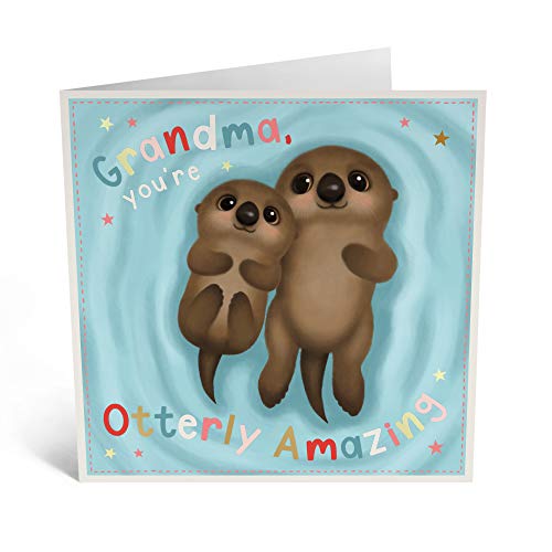 Central 23 - Cute Grandma Birthday Card -  Otterly Amazing  - Sweet Birthday Cards for Grandma - Pretty Greeting Cards - Happy Birthday Card for Her - 70th Birthday Card - Comes with Cute Stickers