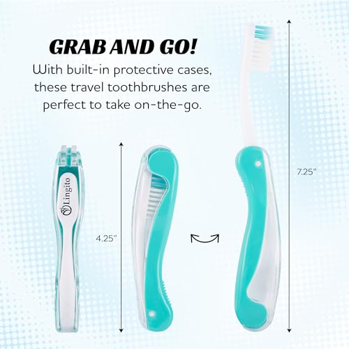 Lingito-Travel-Toothbrushes-Medium-Mini-Toothbrush-with-Toothbrush-Cover-Camping-Toothbrush-Interlock-Folding-Travel-Size-Toothbrush-Adults-Travel-Toothbrush-Kit-4-Pack-Medium