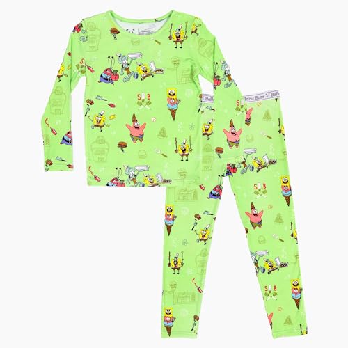 Bellabu Bear SpongeBob SquarePants Rayon from Bamboo Two-Piece Pajamas for Boys & Girls