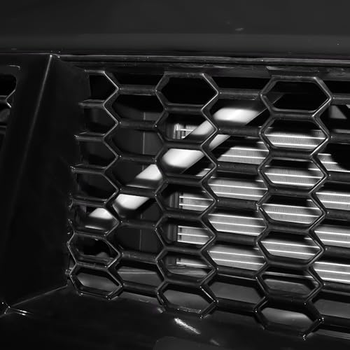 Image of KUNGKIC For 2024 2025 Mustang Grill Inserts Trims ABS V Brace Stripes Wrap Covers Exterior Car Accessories (White)