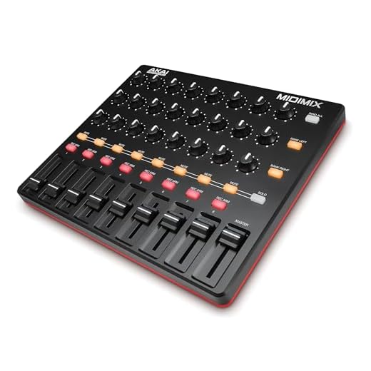 Akai Professional MIDIMIX - Mezclador de Audio, Controlador de DAW MIDI USB, Mesa de Mezclas con 8 Faders, 1 Master Fader, 24 Knobs Asignables y Mapeo con Ableton Live