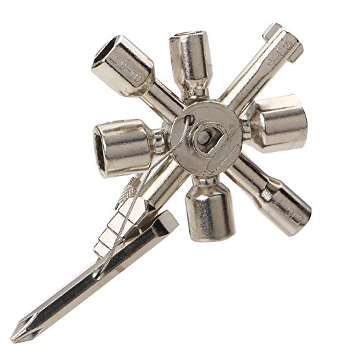 Buy Silver 10 in 1 Multifunction Utility Key Triangle Square for