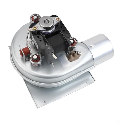 UTTASU Ventilador de chimenea 35W Resistencia a altas temperaturas Bajo ruido 220V Metal 2000RPM Volumen de aire Presión Disipación de calor DIY Gabinete Barbacoa Estufa 60mm Blanco