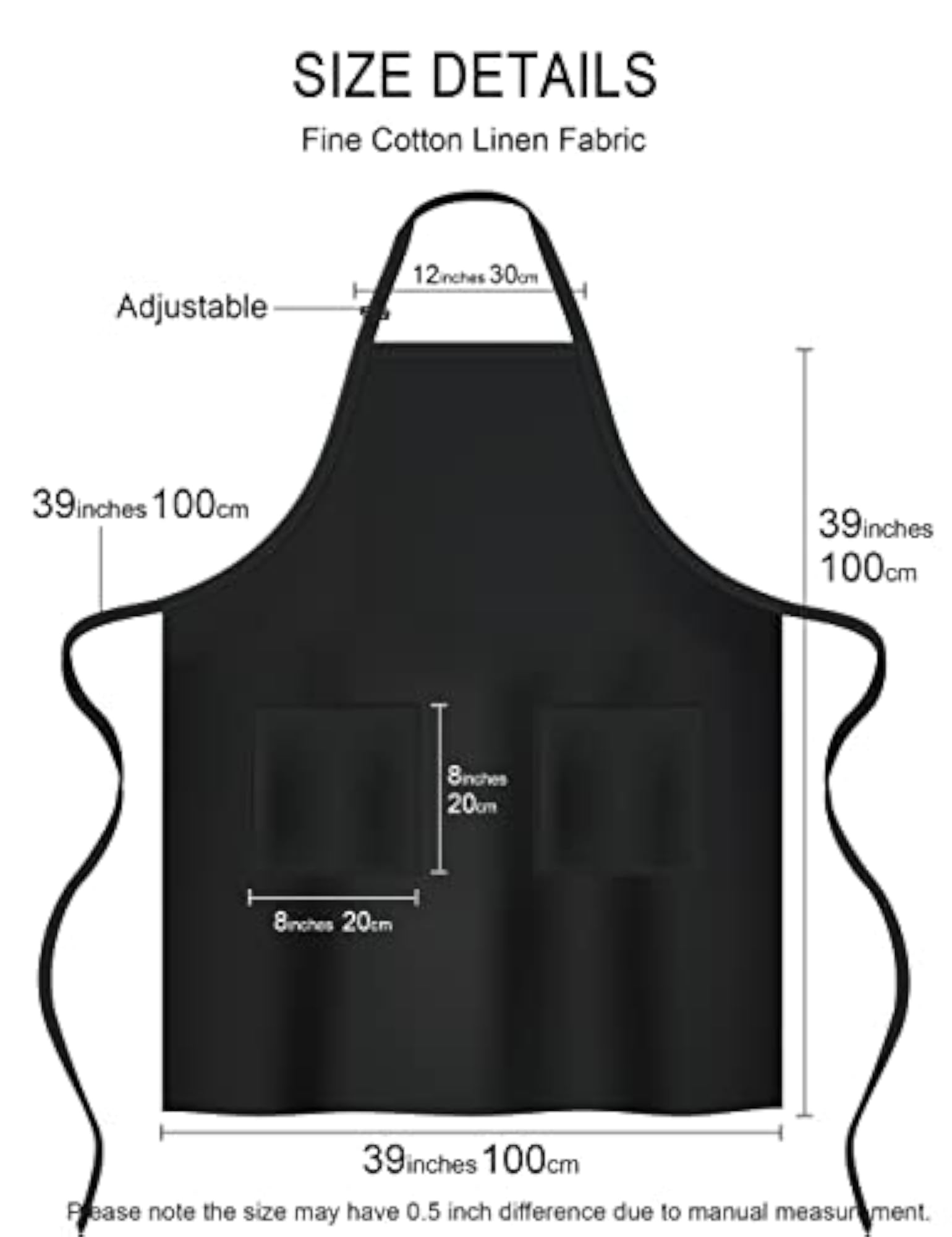 Cotton Linen Plus Size Aprons for Women, Gift for Home Cooking