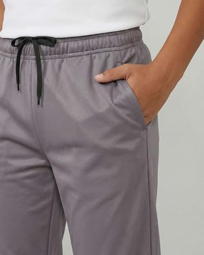 Image of Real Essentials 3 Pack: Boys' Athletic Jogger Sweatpants - Kids Teens Youth Active Sports Pants with Pockets (Sizes 5-18)