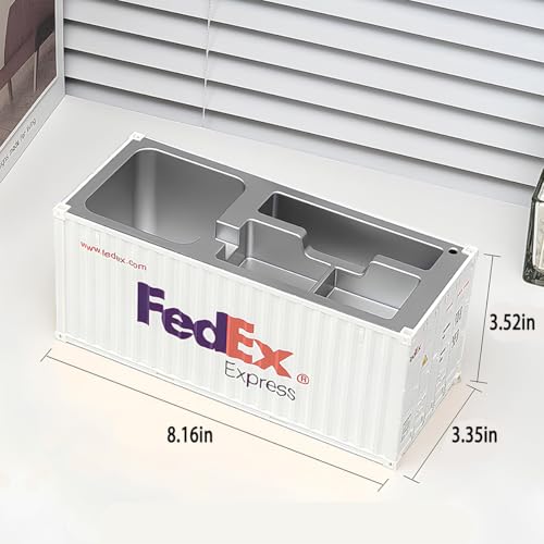 Yixoo Desktop Organizer, Secret Storage Box with Multiple Compartments Office Supplies Multi-function Shipping Container Storage Box Pen Pencil Holder, Business Name Cards Holder (White) - Image 5