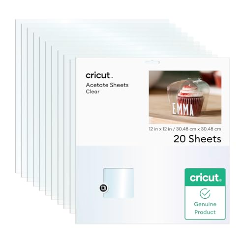 Cricut Acetate Sheets 12 in x 12 in Clear (20 ct)