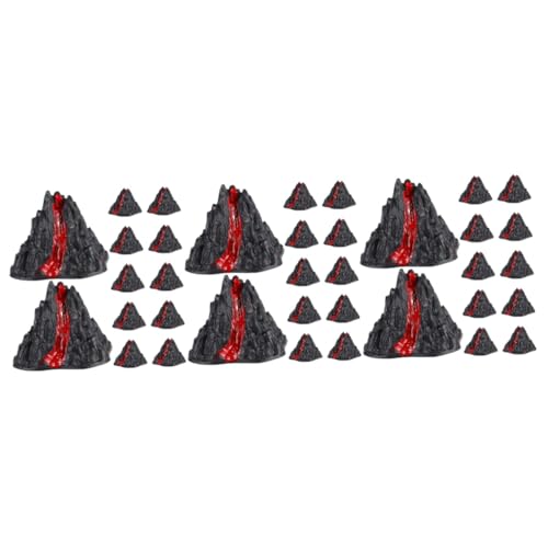 KESYOO 3sets Lava Statue Volcano Erupting Model Volcano for Fake Volcano Volcano Decorations Ornament Volcano Models Volcano Decoration Volcano for Plastic 12pcs*3