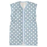 HashkuDe 洗える羽毛スリーパー 日本製 (水玉：スカイブルー)