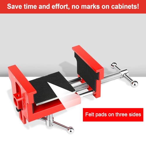 Image of 2Pack Cabinet Clamps for Installing Cabinets, Face Frame Clamps & Claw for Cabinet, Essential Cabinet Tools with 3 Sizes Hole Drilling Guide for Precise Alignment & Installation