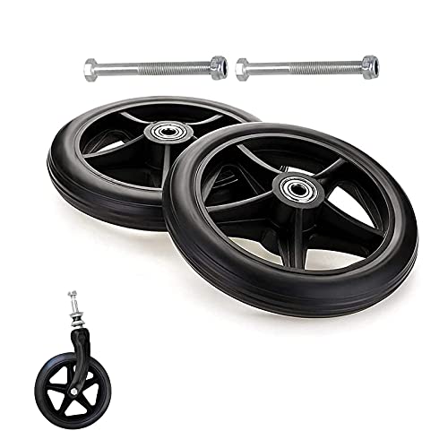 Wheelchair Front Wheels Replacement 2 Pieces Wheelchair Caster Wheels Solid Wheel 6