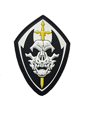 K9 PVC Tactical Police fang Special Forces (Hook/Loop) Gold Sword Patch