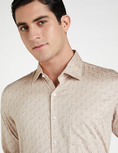 Image of Van Heusen Formal Printed Shirt for Men| Premium Cotton| Full Sleeves| Slim Fit |Breathable Fabric