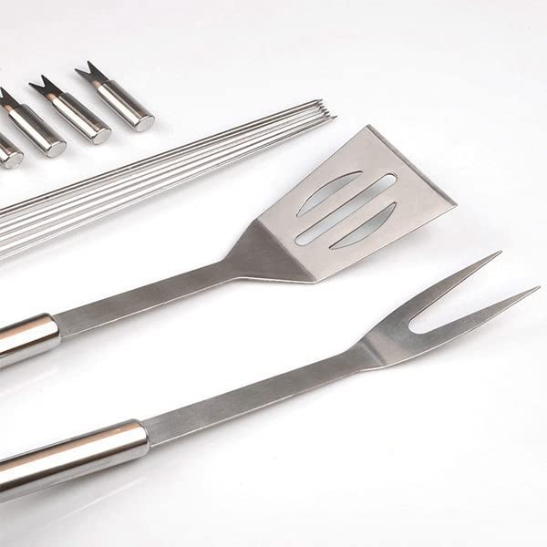2. 0pcs. Campeggio BBQ. Kit for accessori for barbecue in acciaio inossidabile BBQ. Strumenti for regali di compleanno di Natale - Utensili Grill Set Ideal Gritting Regali for uomini DAD DONN