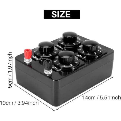 Teaching Resistance Box 0-9999.9 Ohm 0.1 Ohm Adjustable Standard Student Junior High School Electrical Physics Experimental Equipment Teaching Instrument High Definition Standard Adjustable - Image 6