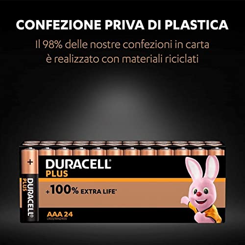 Duracell - Plus AAA, Batterie Ministilo Alcaline