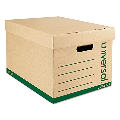 Universal 28223 Recycled Record Storage Box, Letter/Legal, 12 x 15 x 10, Kraft, 12/Carton