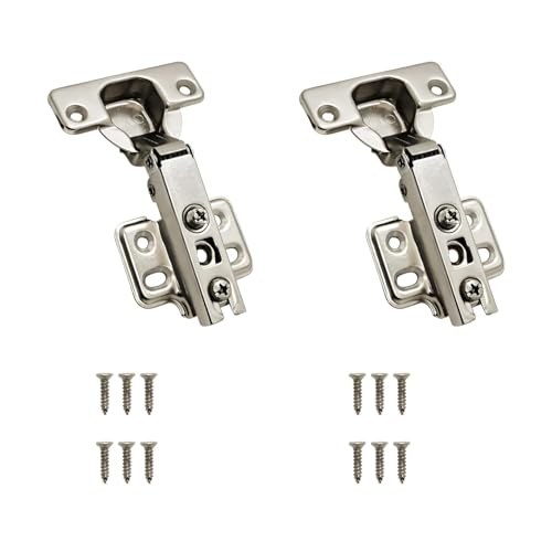 Image of VOLO Cabinet Hinges, Set of 1 (2 Pieces) for Furniture, Wardrobes, Doors, and Storage Units | (2D Normal (Mild Steel), 0 Crank | Full Overlay)