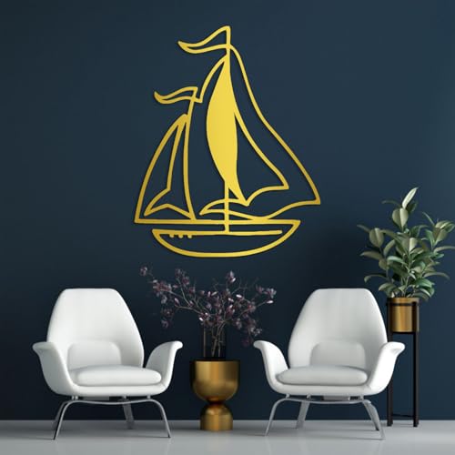 Décoration murale côtière voilier en métal pour une ambiance marine apaisante